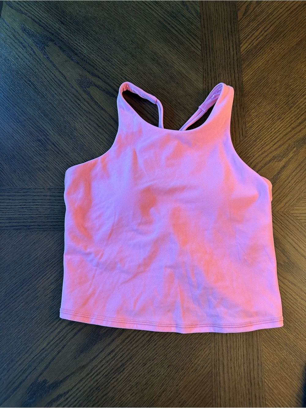 all in motion Pink Cropped Racerback Tank